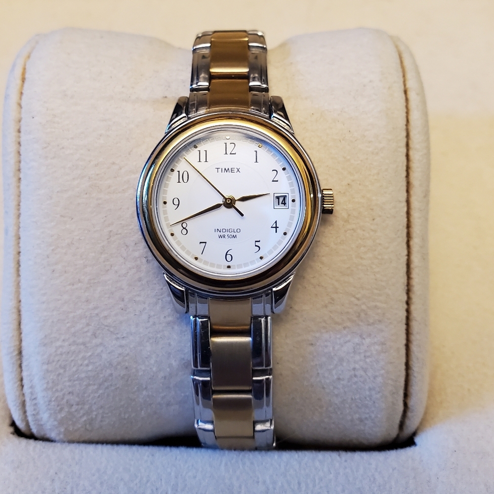 Timex Two Toned Ladies Indiglo Wristwatch